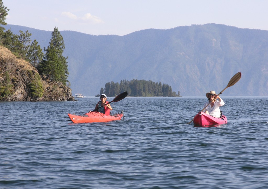 Kayaking or boating on Lake Pend Oreille is a great way to spend the summer.